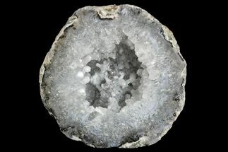 2.9" Las Choyas "Coconut" Geode Half with Quartz & Chalcedony - Mexico - Crystal #165561