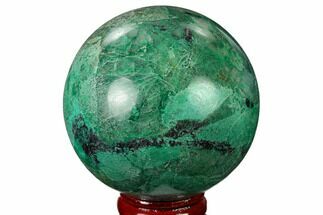Polished Malachite Sphere - Bagdad Mine, Arizona #167659