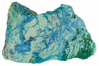 4" Polished Blue River Chrysocolla Slice - Arizona - Crystal #167560