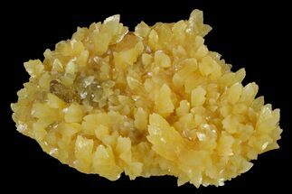 Yellow Calcite Crystal Cluster with Barite - South Dakota #170678