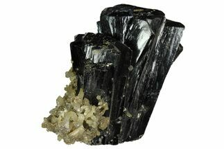 Lustrous Ilvaite Crystal Cluster with Quartz - Inner Mongolia #173123