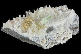 Green Augelite Crystal on Quartz - Peru #173383