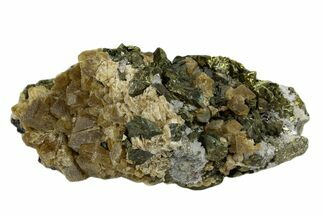 Siderite Crystal Cluster with Chalcopyrite and Quartz - Peru #173409