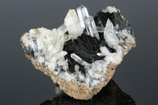 Quartz Crystal and Bladed Hematite Association - China #175877