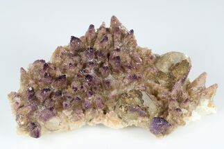 Calcite Crystal Cluster with Purple Fluorite (New Find) - China #177584