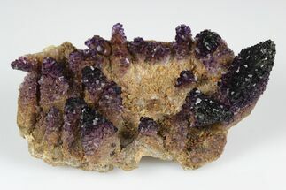 Purple Fluorite Crystal Cluster after Calcite - China #177589