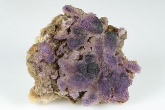 Calcite Crystal Cluster with Purple Fluorite - China #177591