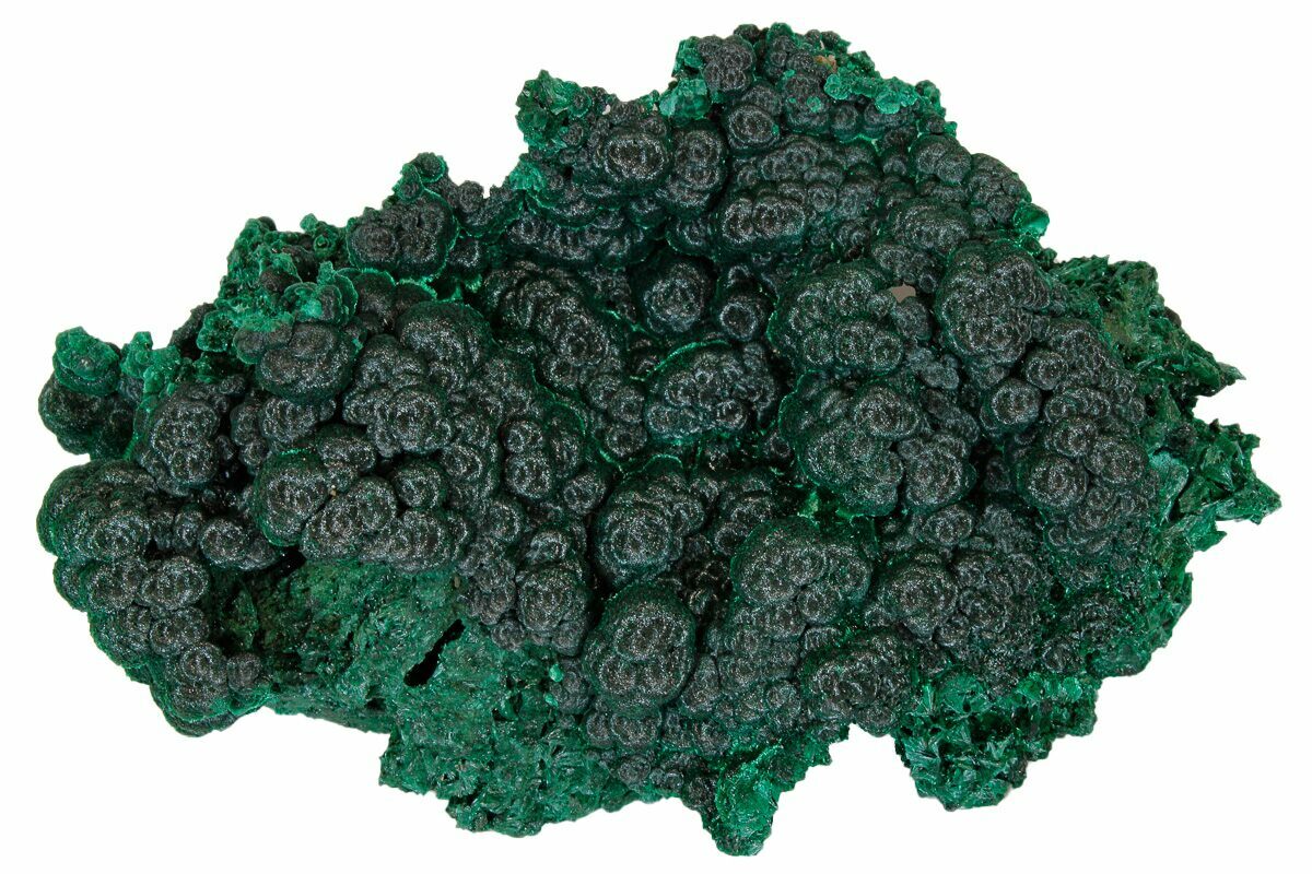 Silky, Botryoidal Malachite Cluster - Congo #176302