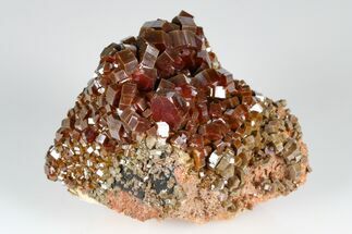 Ruby Red Vanadinite Crystal Cluster - Huge Crystals! #178373