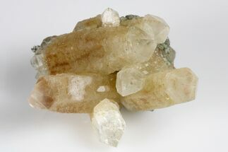 Quartz Crystal Cluster with Calcite & Loellingite -Inner Mongolia #180316