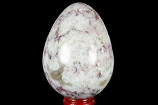 Polished Rubellite (Tourmaline) & Quartz Egg - Madagascar #182227