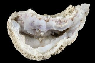 Purple Fluorite & Chalcedony Geode Section - Fluorescent! #182422