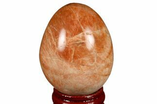 2.05" Polished Peach Moonstone Egg - Madagascar - Crystal #182385