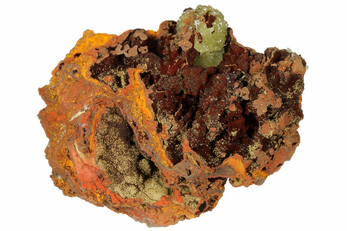Austinite Yellow-Green Austinite Crystals On Limonite - Ojuela Mine, Mexico ...