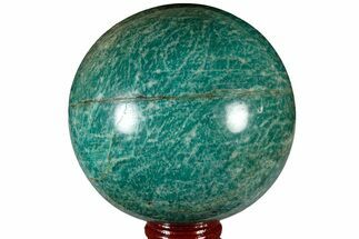 3.25" Chatoyant, Polished Amazonite Sphere - Madagascar - Crystal #183276
