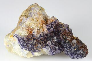 Purple Edge Fluorite Crystal Cluster - China #182815