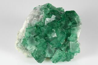 Green, Fluorescent, Cubic Fluorite Crystals - Madagascar #183903