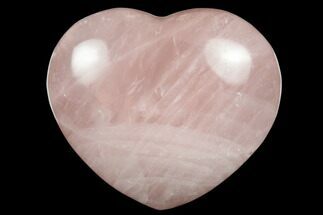 Polished Rose Quartz Heart - Madagascar #184062
