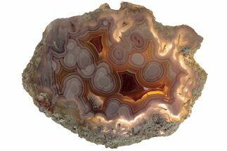 3.6" Polished Banded Laguna Agate Slab - Mexico - Crystal #185172