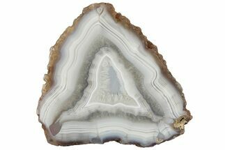 Polished Banded Agate with Wegeler Effect - Agouim, Morocco #187212