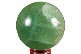 Polished Green Fluorite Sphere - Madagascar #191245