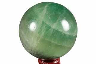 Polished Green Fluorite Sphere - Madagascar #191247