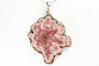 Large, Rhodochrosite Pendant (Necklace) - Sterling Silver #192303