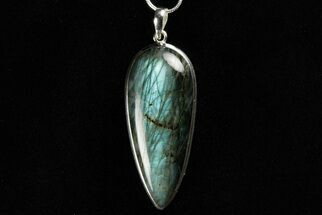 Brilliant Labradorite Pendant (Necklace) - Sterling Silver #192267