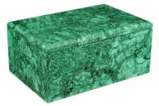 5.85" Wide Malachite Jewelry Box - Congo - Crystal #193645