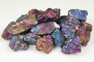 1" Brilliantly Colored Peacock Ore (Chalcopyrite) Stones - Crystal #194309