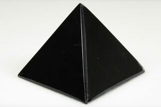 Polished, Black Obsidian Pyramids #194312