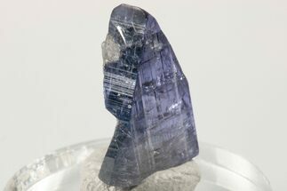 .65" Brilliant, Violet Tanzanite Crystal - Merelani Hills, Tanzania - Crystal #190856