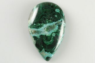 1.47" Polished, Chrysocolla and Malachite Teardrop Cabochon  - Crystal #194799