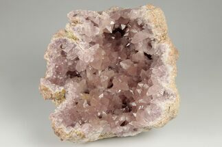 5.2" Sparkly, Pink Amethyst Geode - Argentina - Crystal #195446