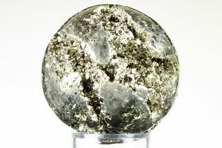 Polished Pyrite Sphere - Peru #195523
