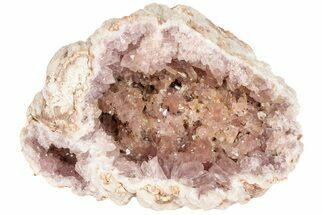 4.1" Sparkly, Pink Amethyst Geode Half - Argentina - Crystal #195434