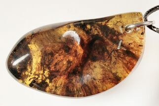 2" Polished Chiapas Amber Necklace - Fossil #197907