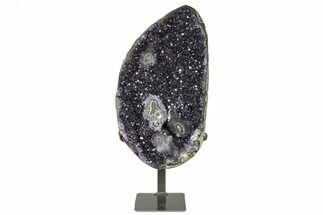 Amethyst Geode Section on Metal Stand - Uruguay #199677