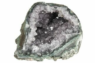 7.4" Purple Amethyst Geode With Polished Face - Uruguay - Crystal #199758