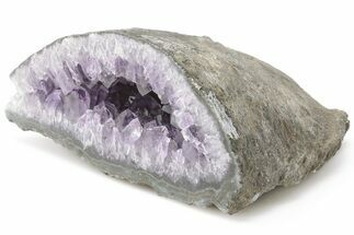 4.85" Purple Amethyst Geode With Polished Face - Uruguay - Crystal #199767