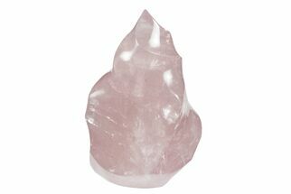 4.9" Tall, Polished Rose Quartz Flame - Madagascar - Crystal #183815