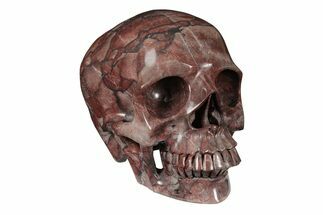 7" Realistic, Polished Red Picture Jasper Skull  - Crystal #199587