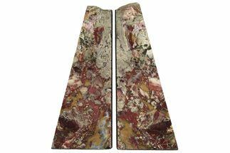 9.95" Tall, Red And Yellow Jasper Bookends - Marston Ranch, Oregon - Crystal #202308