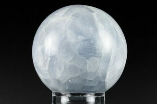 Polished Blue Calcite Sphere - Madagascar #202573