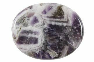 Polished Chevron Amethyst Worry Stones - size #202719