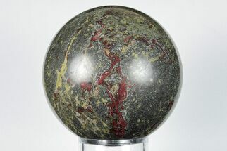 3.5" Polished Dragon's Blood Jasper Sphere - South Africa - Crystal #202753