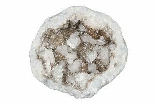 Keokuk Quartz Geode with Calcite Crystals (Half) - Missouri #203784