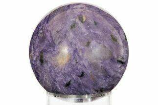 1.9" Polished Purple Charoite Sphere - Siberia, Russia - Crystal #198251