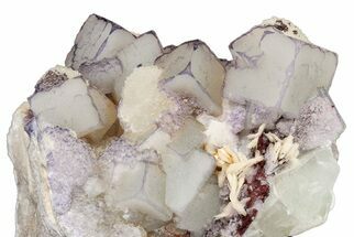 Purple Edge Fluorite Crystal Cluster - Qinglong Mine, China #205253