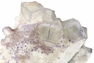Purple Edge Fluorite Crystal Cluster - Qinglong Mine, China #205299